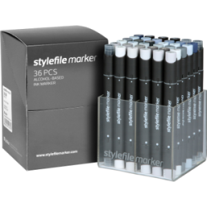 Stylefile Twin 36 Grey Set