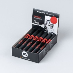 Czarny marker Molotow Tagger 2-6 Chisel 12 sztuk