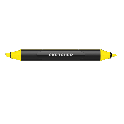 Marker Molotow Sketcher Yellow Y025 na bazie wody