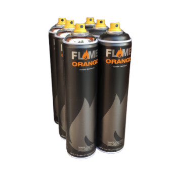 Flame Orange 600 Chrom`n`Black 6Pack