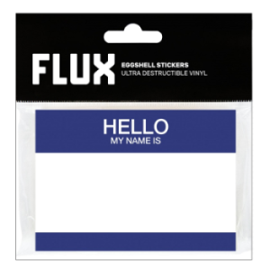 Flux Eggshell Stickers Hello