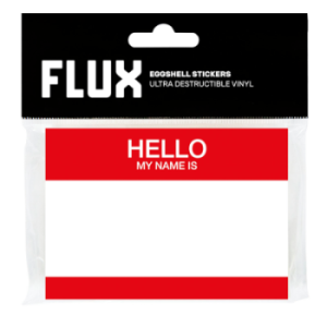 Flux Eggshell Stickers Hello Red