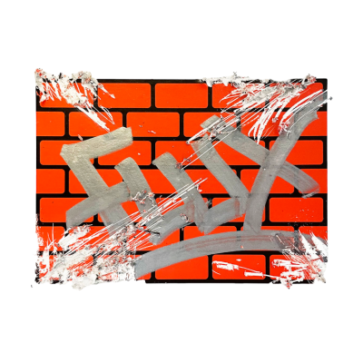 Flux Eggshell Stickers Orange Bricks