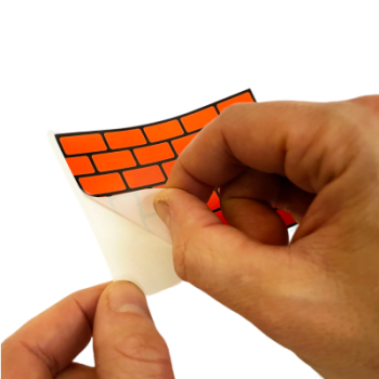 Flux Eggshell Stickers Orange Bricks