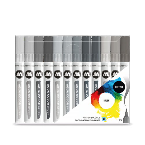 Aqua Color Brush Grey Set