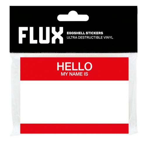 Flux Eggshell Stickers Hello Red