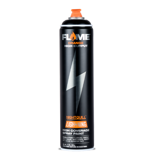 Flame Orange Lighting 600ml Thick Black