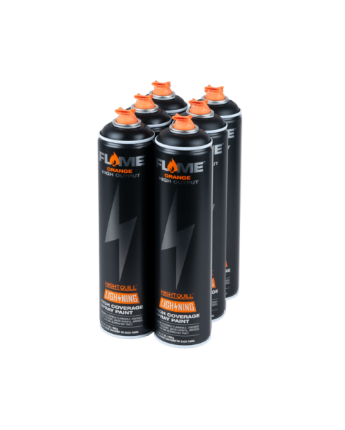Flame Orange Lighting 600ml Black Pack