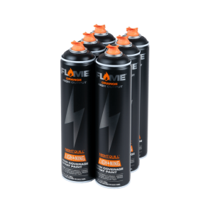 Flame Orange Lighting 600ml Black Pack 