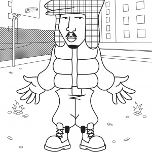 Hip Hop Coloring East Coast Edition Kolorowanka